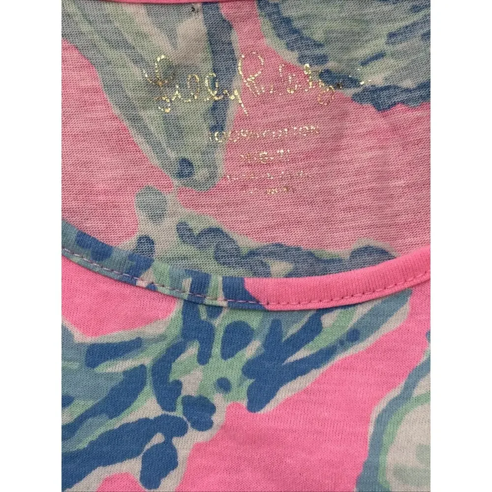 Lilly Pulitzer Girl’s Sleeveless Dress Size M (6-7) Pink Blue Seashells